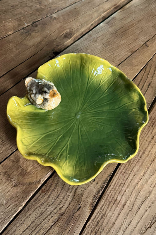Bandeja Con Diseño De Hoja Y Figura De Pato Cristina Oria