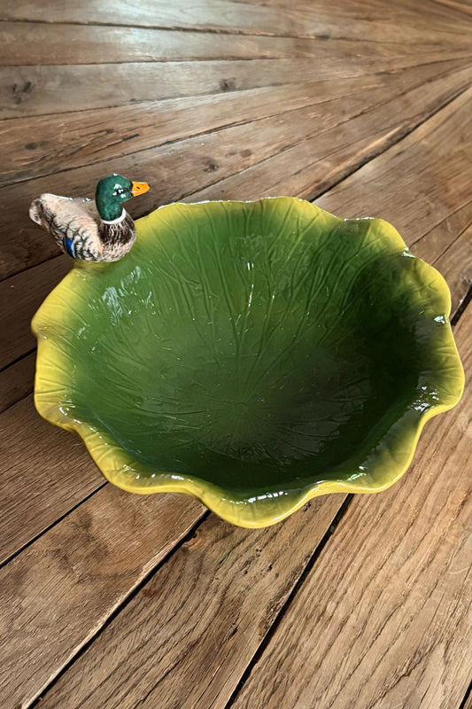 Cuenco Verde Con Diseño De Pato Cristina Oria