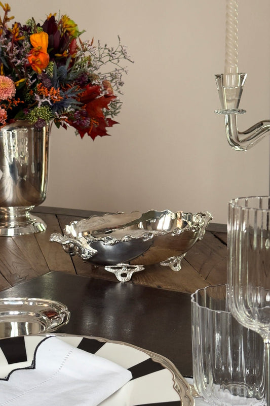 Recipiente Grande Con Asas De Plata Cristina Oria 