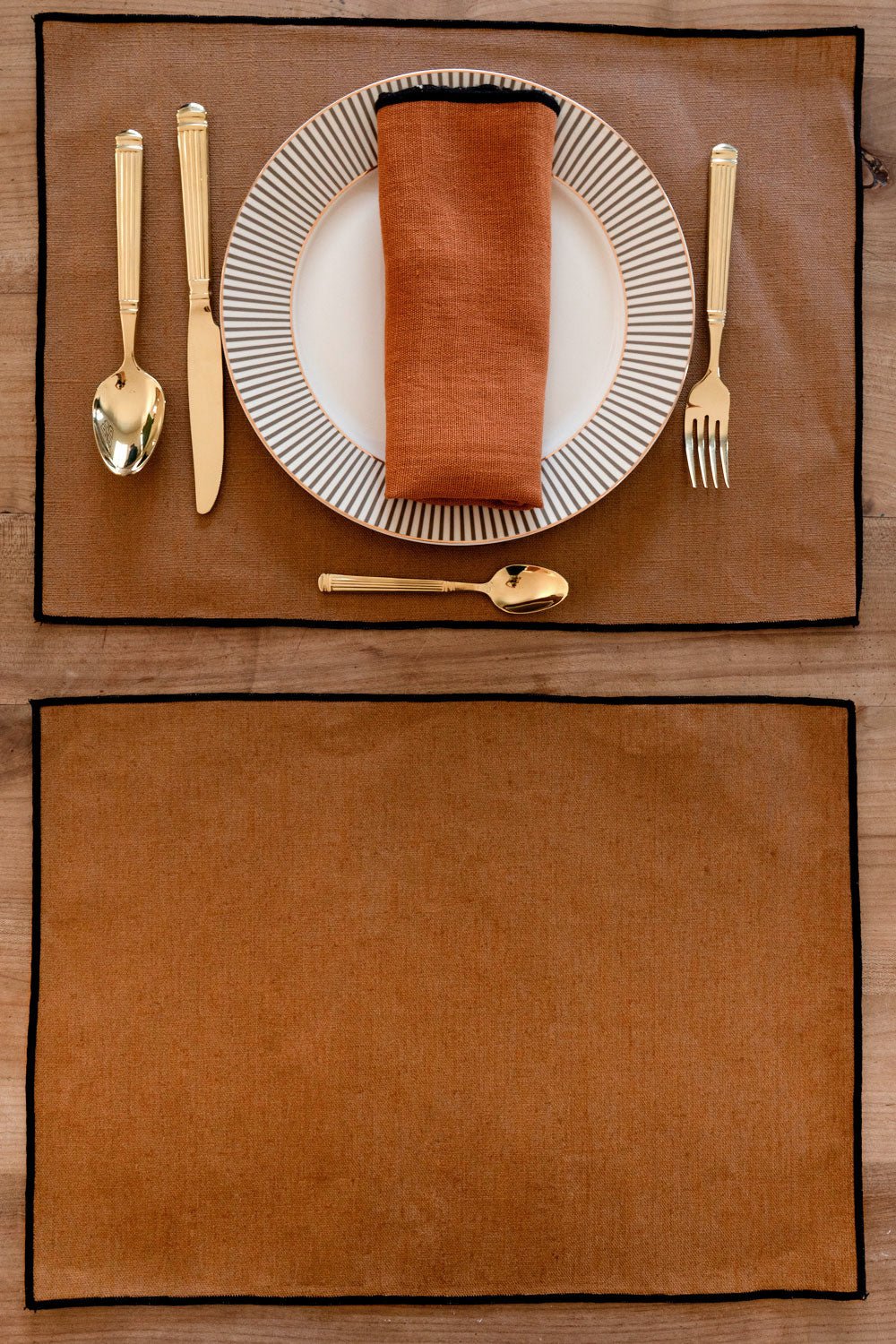 Mantel Individual De Lino Impermeable Ocre | Textil | Cristina Oria