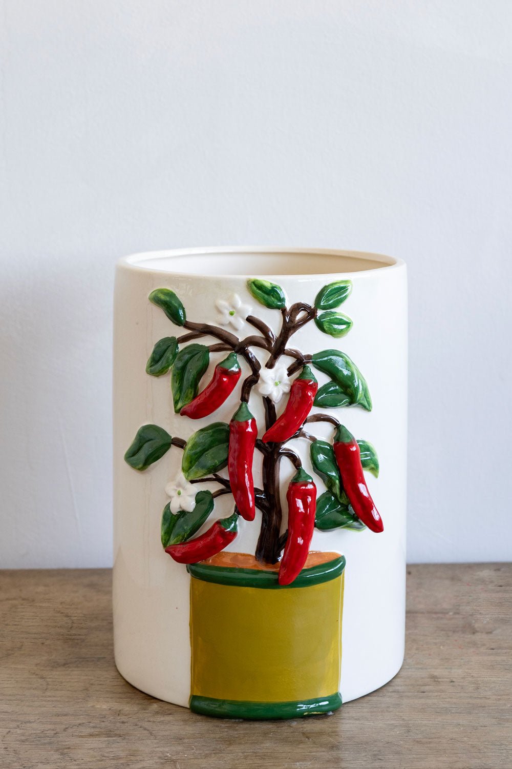 Detalles Jarrón  Diseño Plantas De Pimiento Rojo Cristina Oria