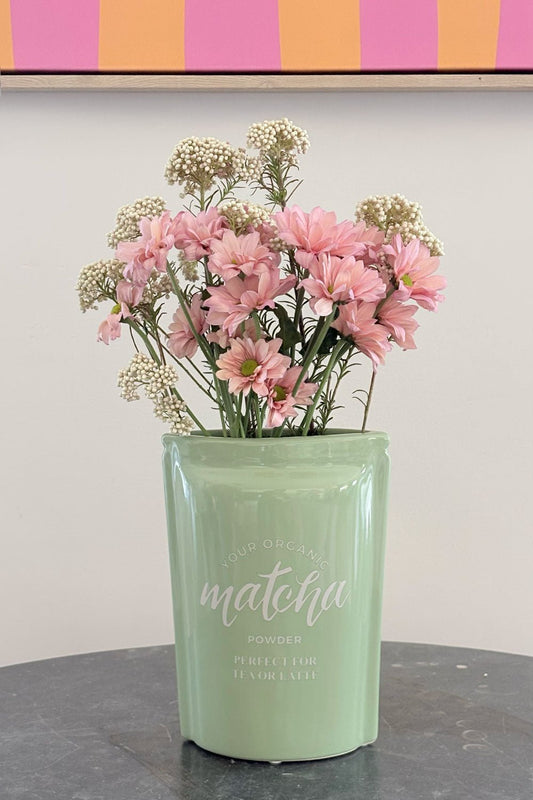 Jarrón Diseño Matcha Verde Cristina Oria