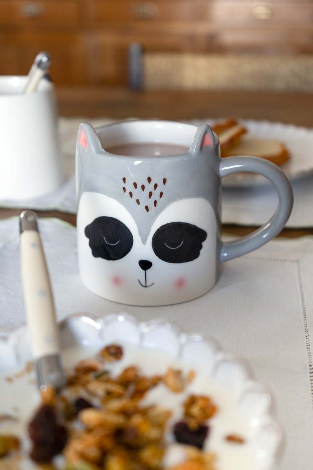 Taza Animales 400 Ml Mapache Cristina Oria