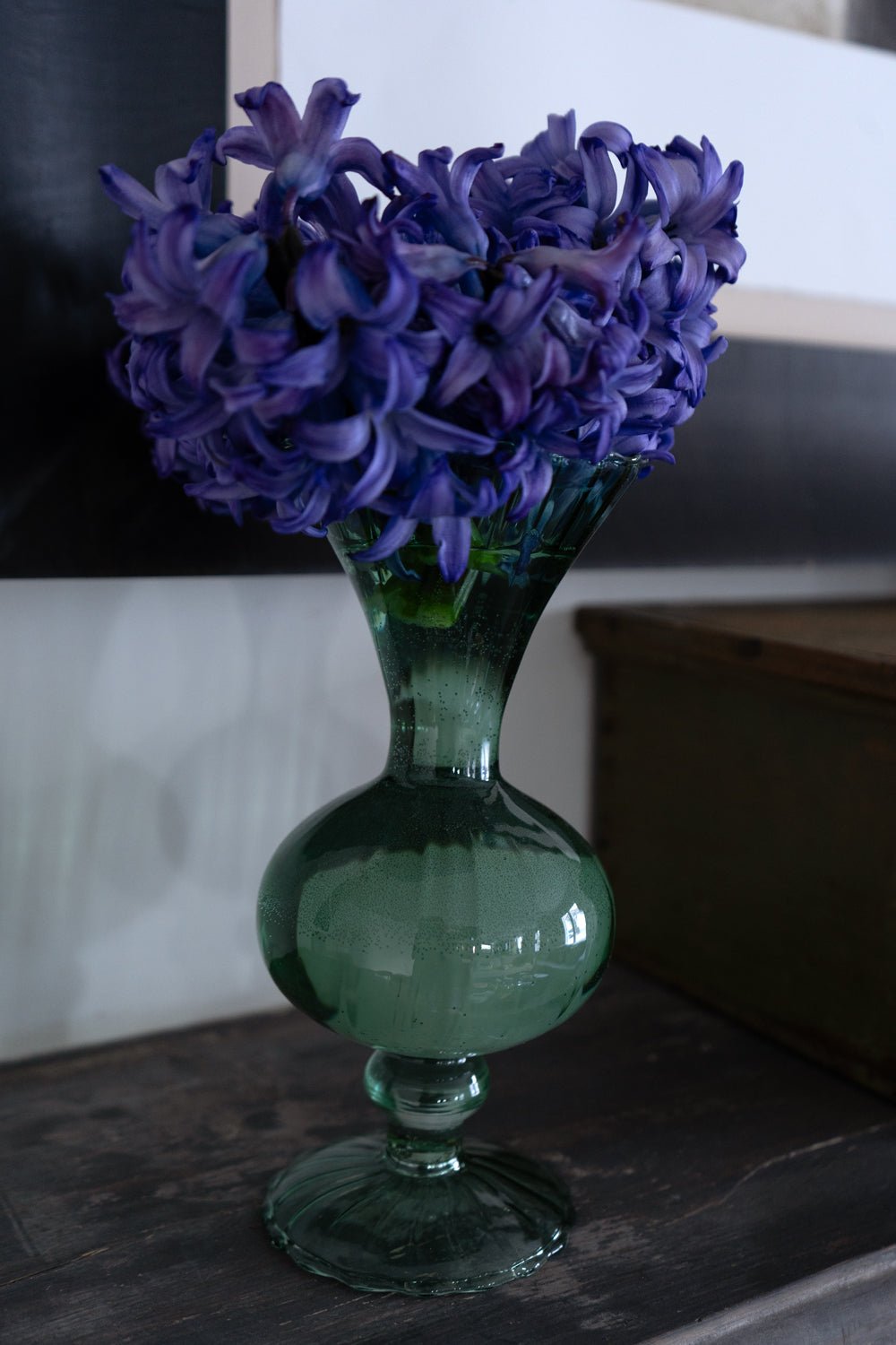 Florero De Cristal Verde Modelo Turmalina Cristina Oria