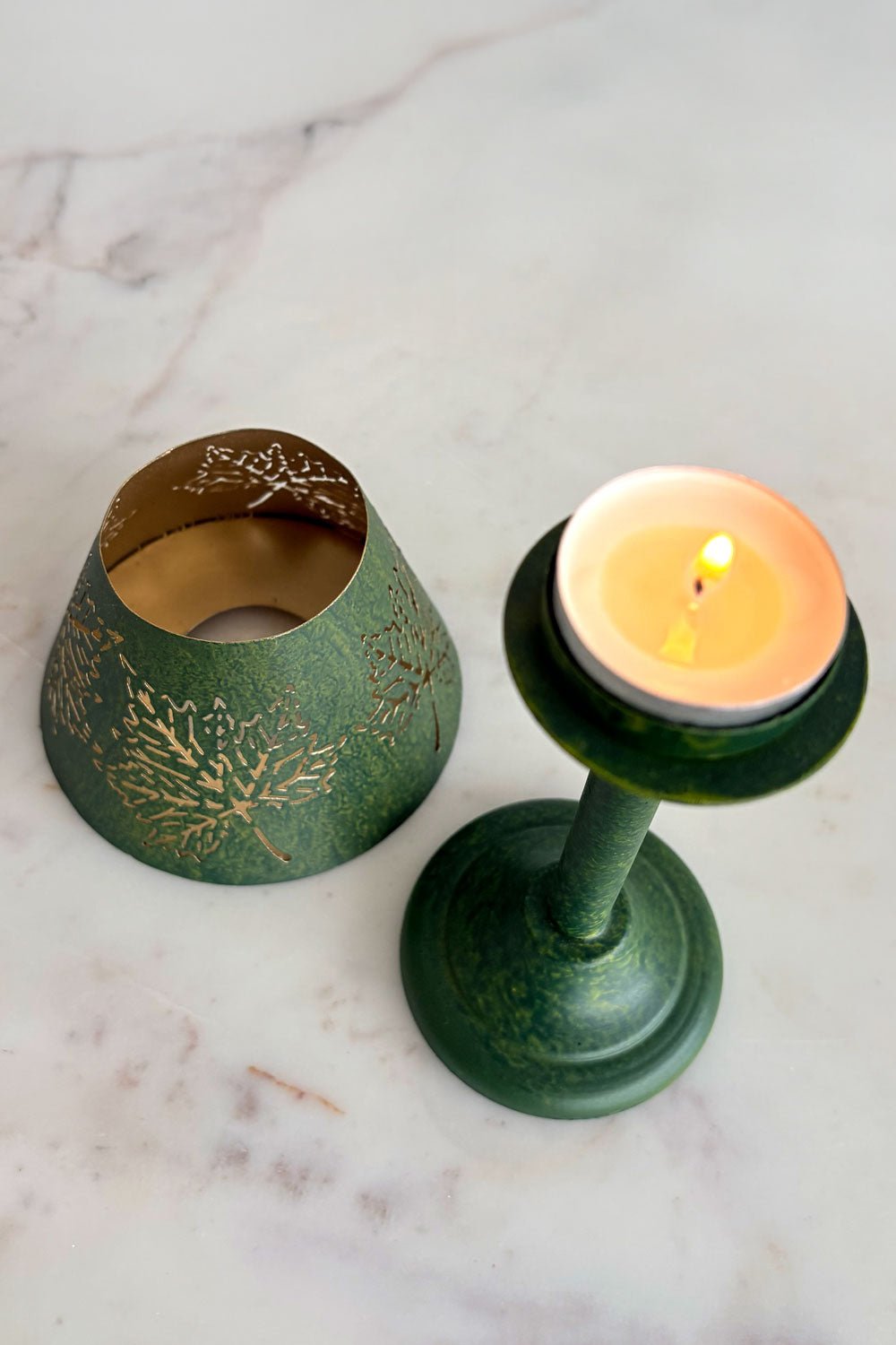 Lâmpada Para Vela Verde