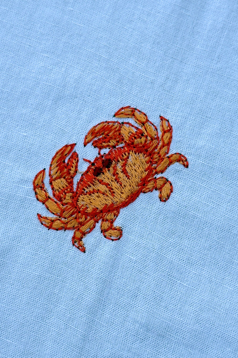 Cangrejo Mantel Blanco Con Animales Marinos Cristina Oria