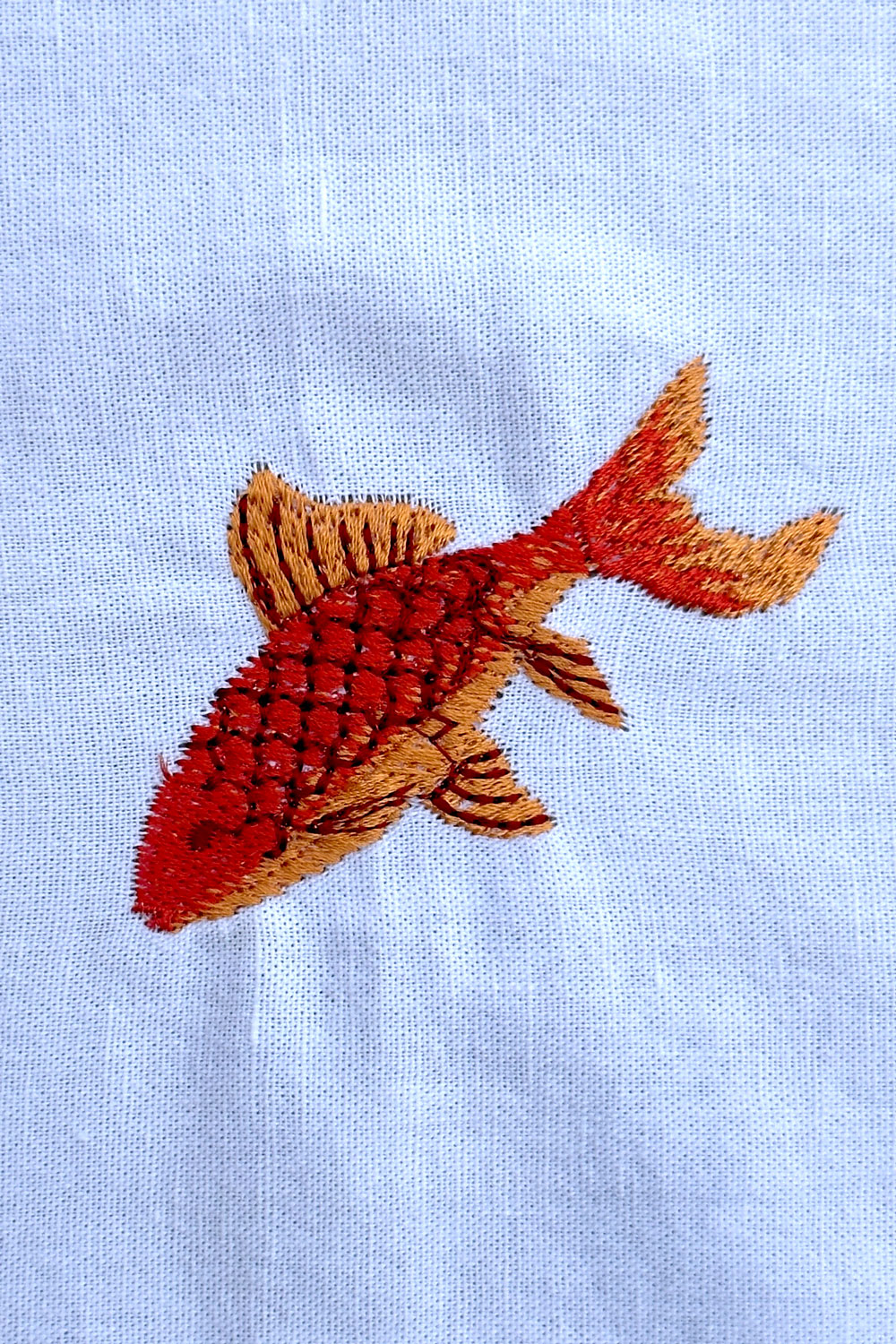Pez Mantel Blanco Con Animales Marinos Cristina Oria