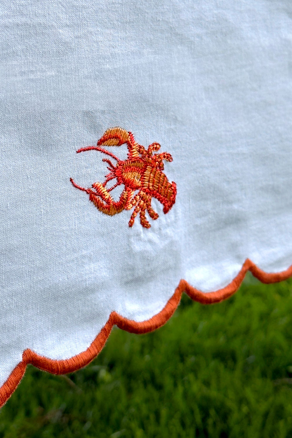 Langosta Mantel Blanco Con Animales Marinos Cristina Oria
