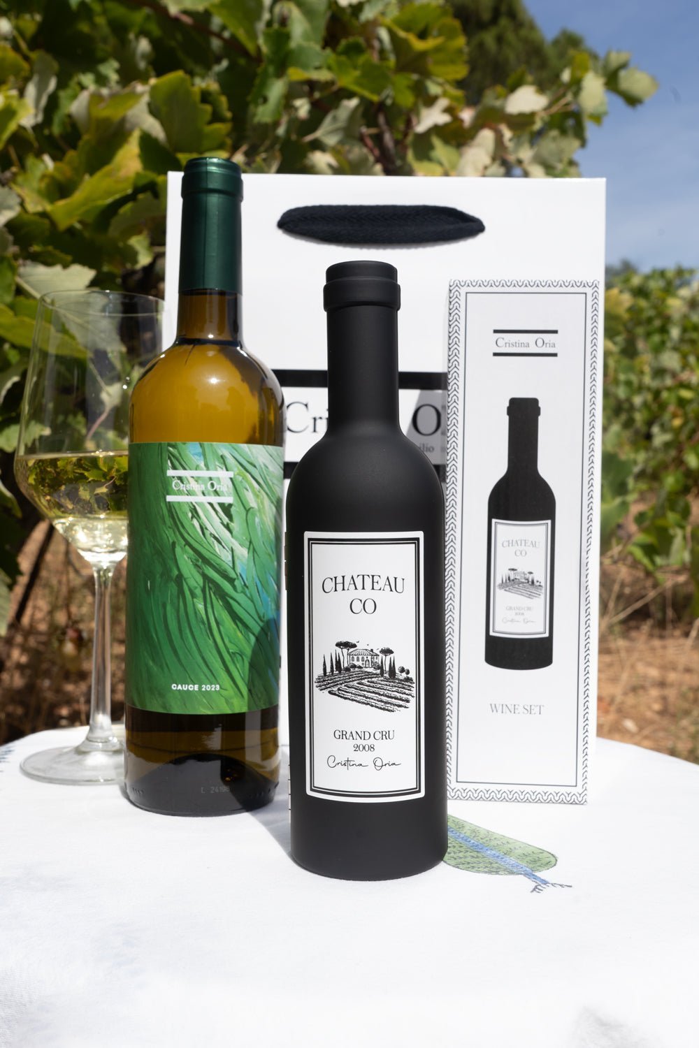 Bolsa Vino & Botella Con Accesorios Para El Vino Cristina Oria 