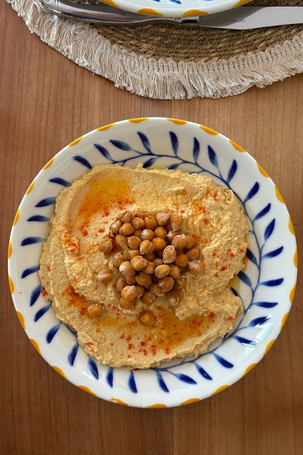 Hummus Fuente Redonda De Porcelana Limoncello Cristina Oria