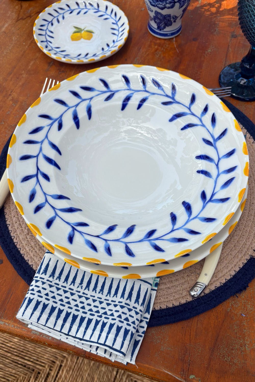 Plato Hondo De Porcelana Limoncello Cristina Oria