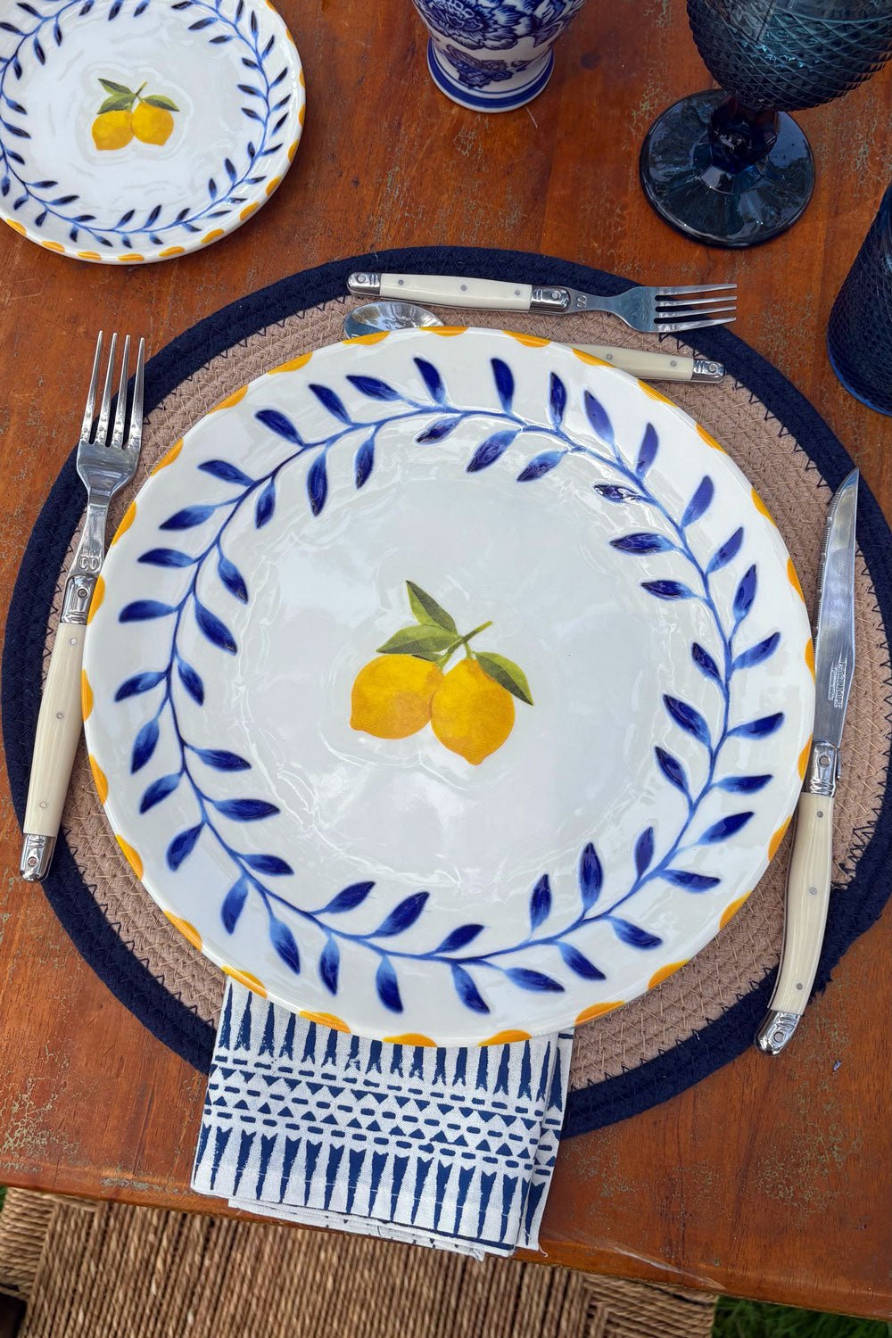 Plato Llano De Porcelana Limoncello Cristina Oria