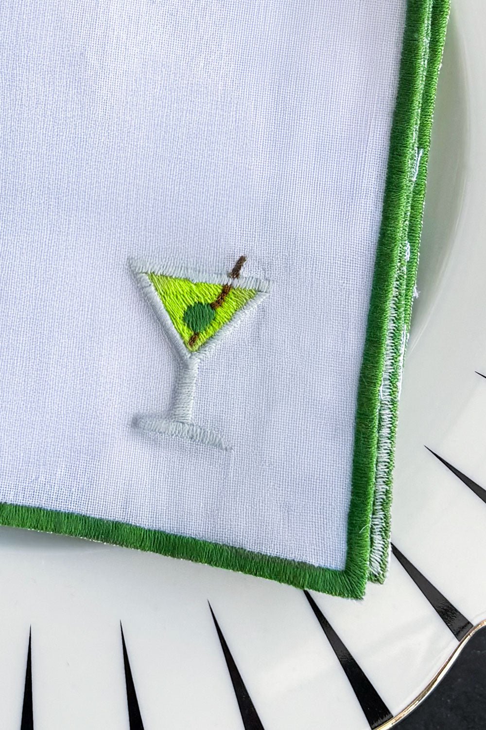 Detalle Servilleta De Cóctel Diseño Bebidas Martini Cristina Oria 