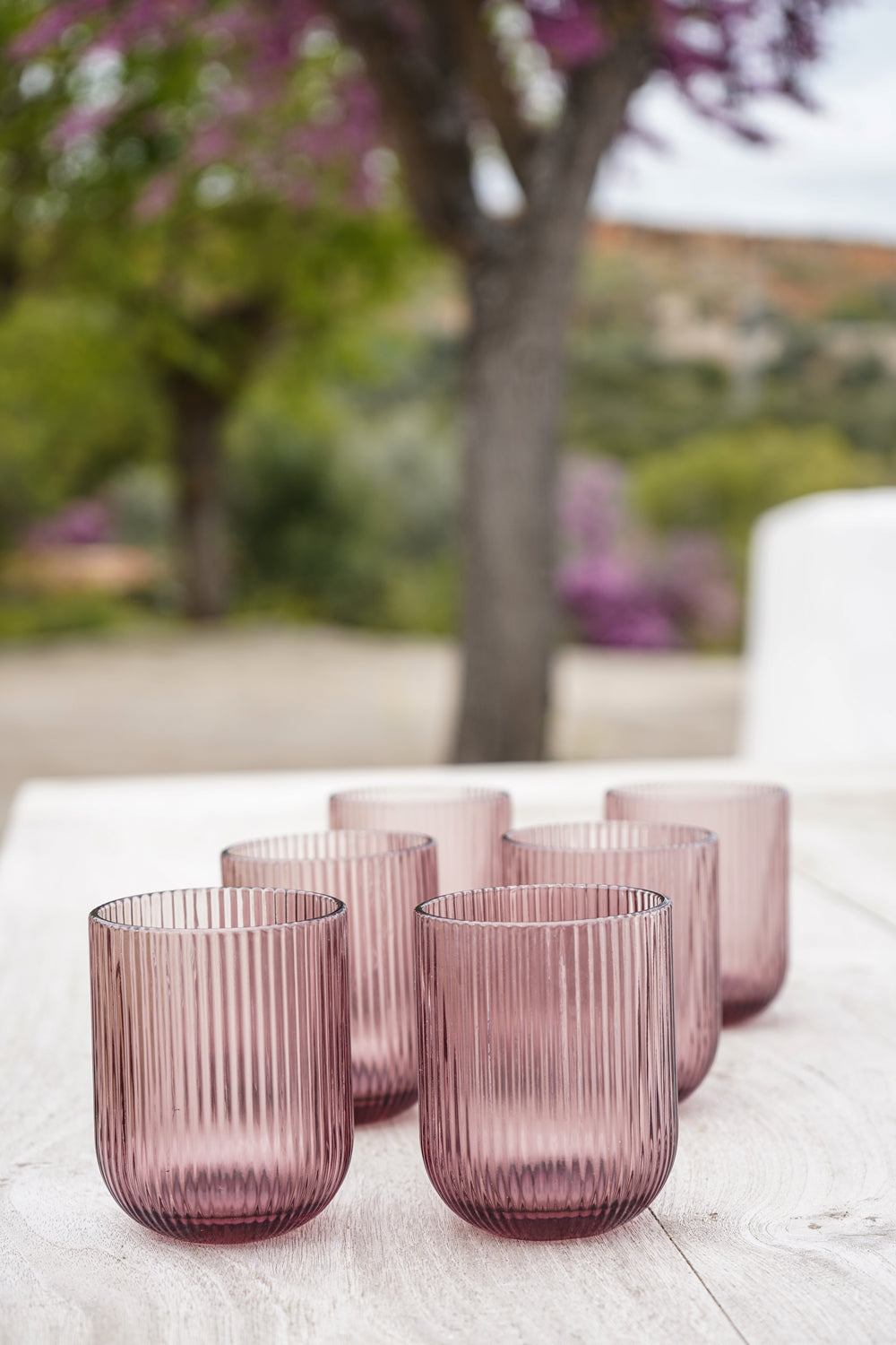 Set 6 Vasos De Diseño Rosados Cristina Oria