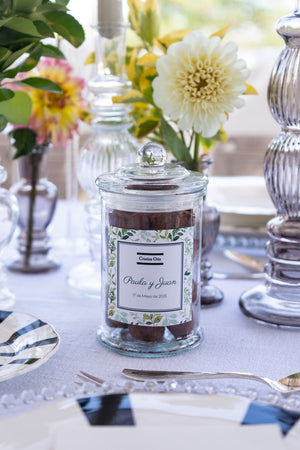 Besondere personalisierte Trüffelglas-Hochzeiten