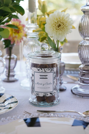 Besondere personalisierte Trüffelglas-Hochzeiten