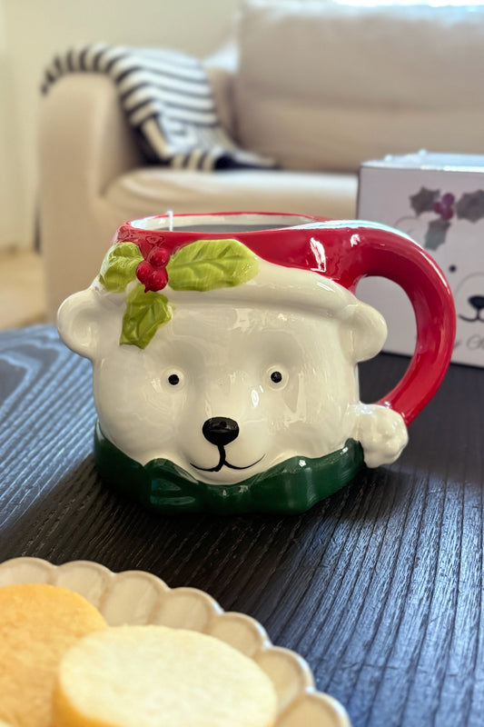 Taza Con Diseño De Oso Polar Navidad Cristina Oria 