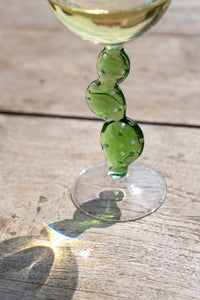 Copa De Vino Vidrio Soplado Diseño Cactus - Cristina Oria