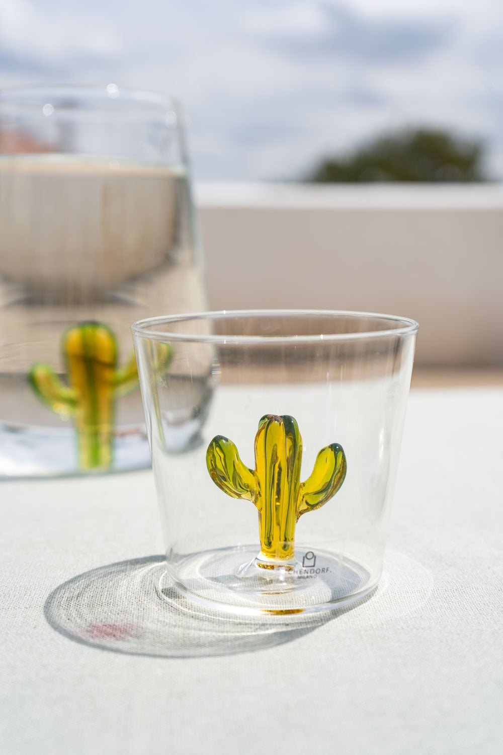 Vaso De Vidrio Soplado Diseño Cactus - Cristina Oria