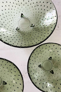 Centro De Mesa Mediano Con Diseño De Gotas En Relieve Verde Claro - Cristina Oria