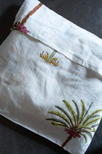 bata kala diseño de palmeras 100% algodón cristina oria