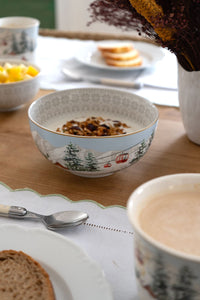 Cuenco Con Diseño Esquí De Porcelana 12 Cm - Cristina Oria