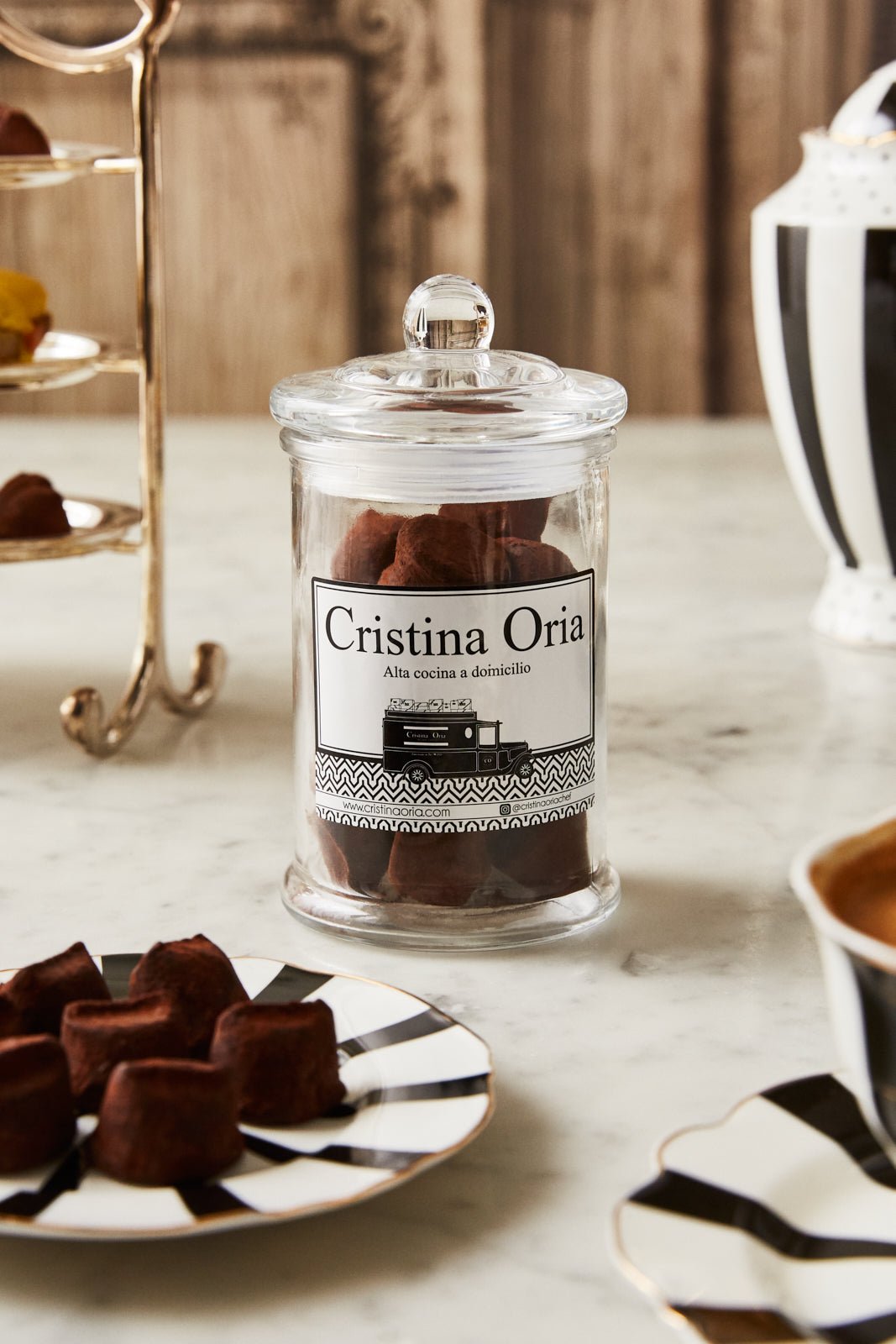 Trufas Chocolate Tarro Cristal 200 G - Cristina Oria