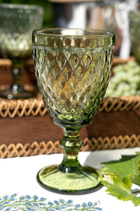 Copa vino cristal verde Loira