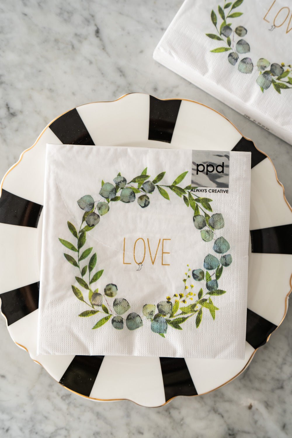 Servilletas Corona Flores & Love Grandes - Cristina Oria