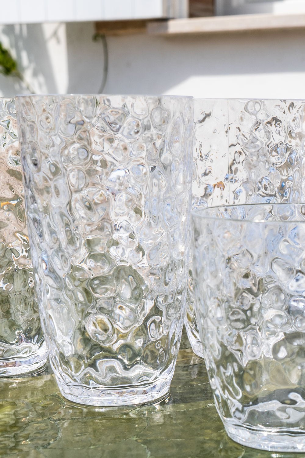 Set 6 Vasos Transparentes Acrílicos Con Diseño En Relieve - Cristina Oria