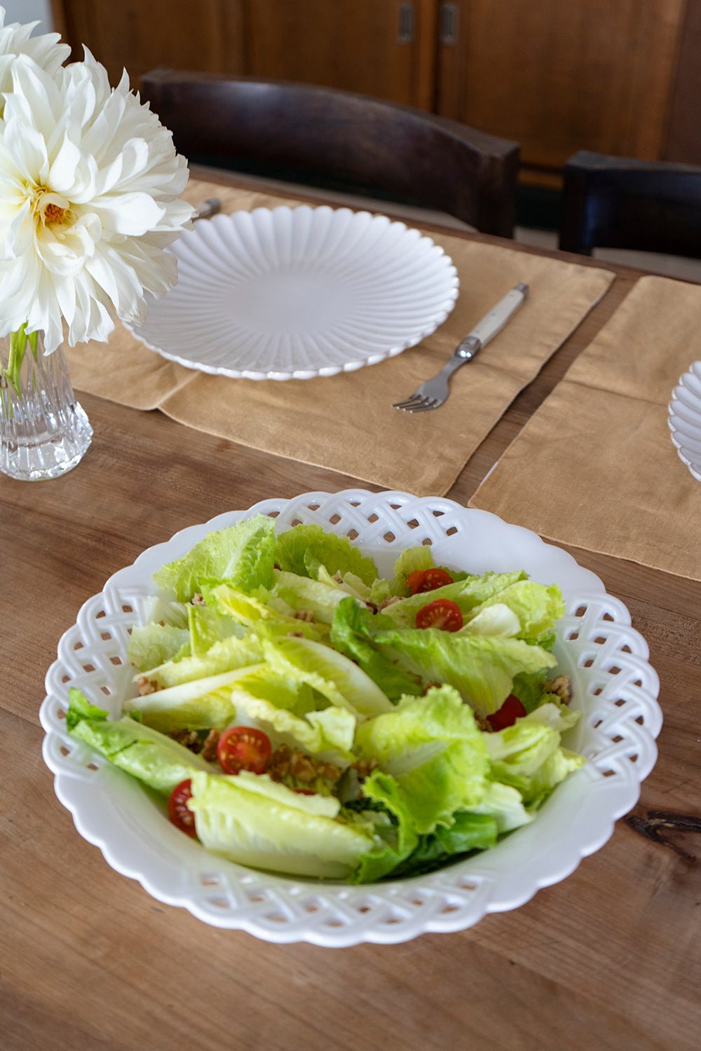 Ensaladera/Frutero De Cerámica Calada Blanca - Cristina Oria