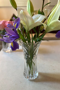 florero de cristal diseño flores amapola cristina oria