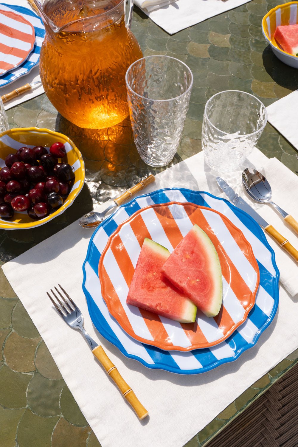 Prato de sobremesa melamina Louça melamina Cristina Oria