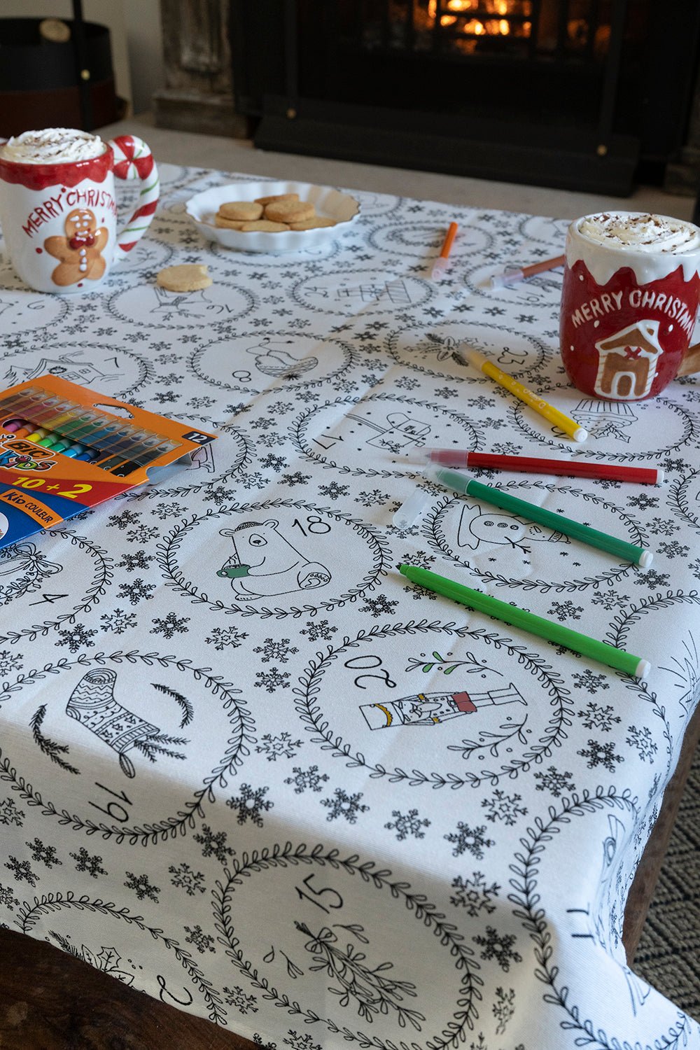 Manteles Coloreables Con Diseño Calendario De Adviento Infantil - Cristina Oria