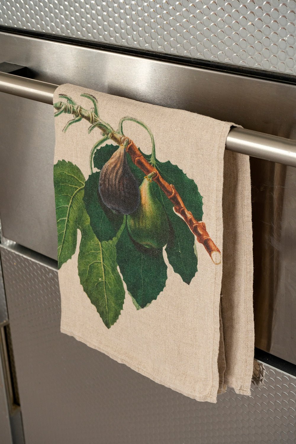 Set 2 Paños De Lino Con Diseño De Higos Y Uvas - Cristina Oria