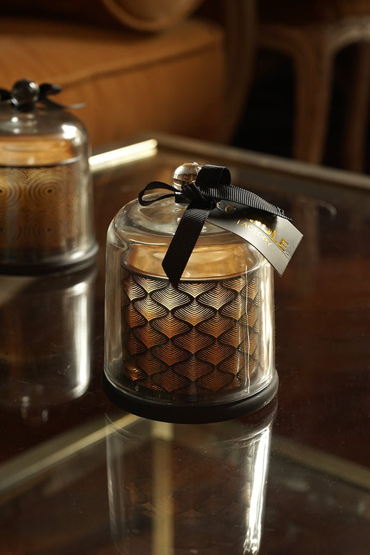 Vela Perfumada Con Campana De Cristal Ojas Cristina Oria 