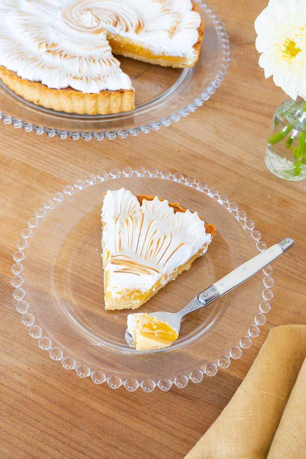 Plato De Postre Cristal Bolitas - Cristina Oria