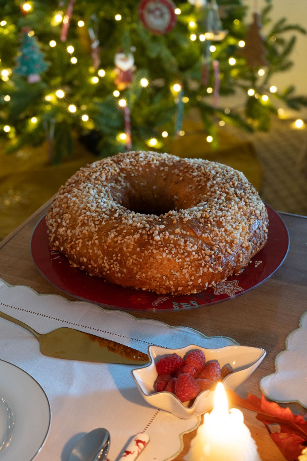 Bandeja Giratoria Con Diseño Navidad - Cristina Oria