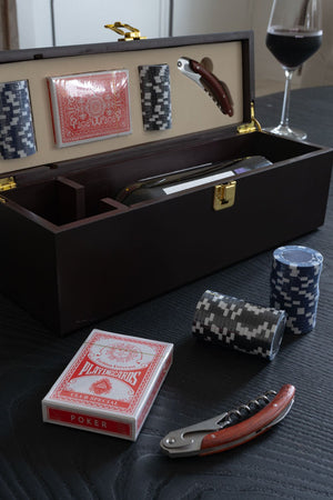 Set De Vino Con Juego De Póker Y Abridor - Cristina Oria