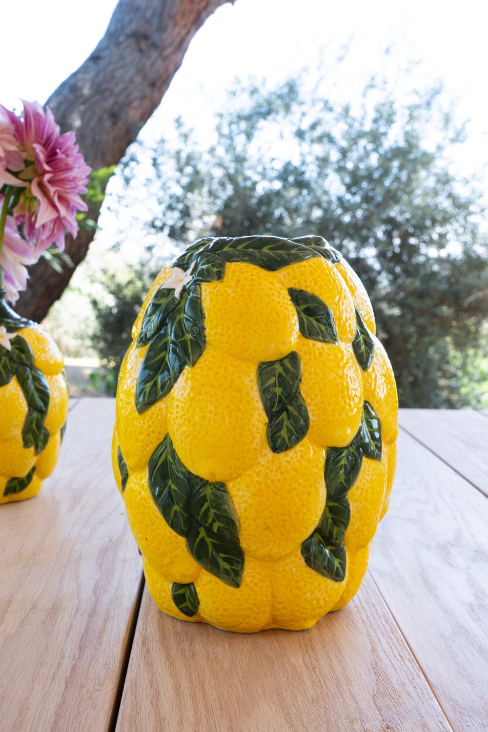Jarrón Diseño Limones De Porcelana Grande - Cristina Oria