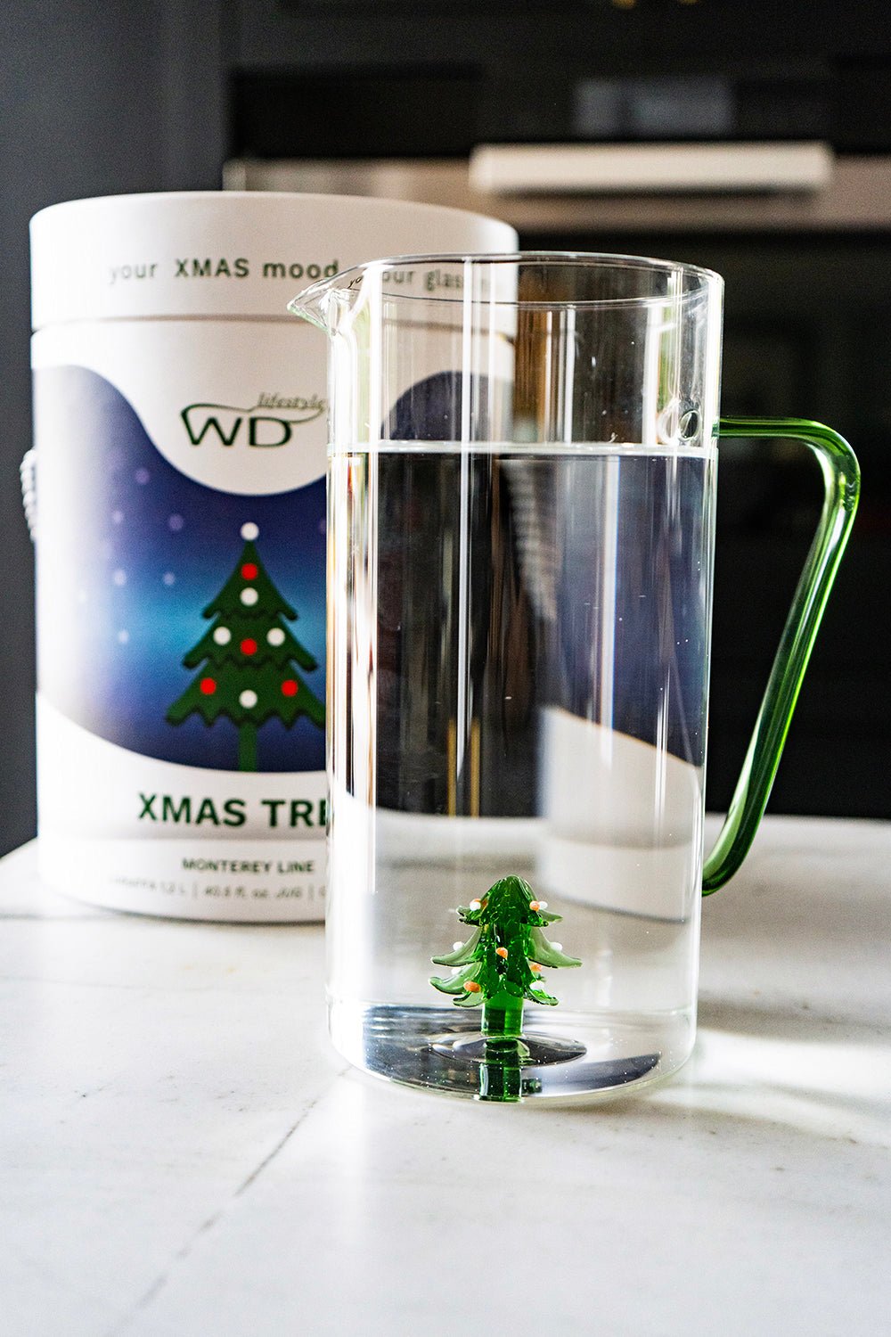 Jarra De Vidrio Soplado Con Figura Árbol De Navidad - Cristina Oria
