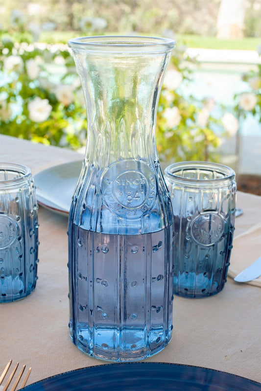 jarra cristal tonos azules oscuro cristina oria