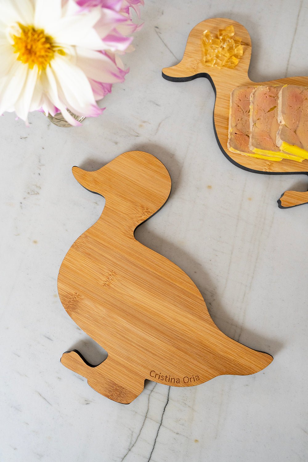 Tabla Co Con Diseño De Pato De Madera De Bambú - Cristina Oria