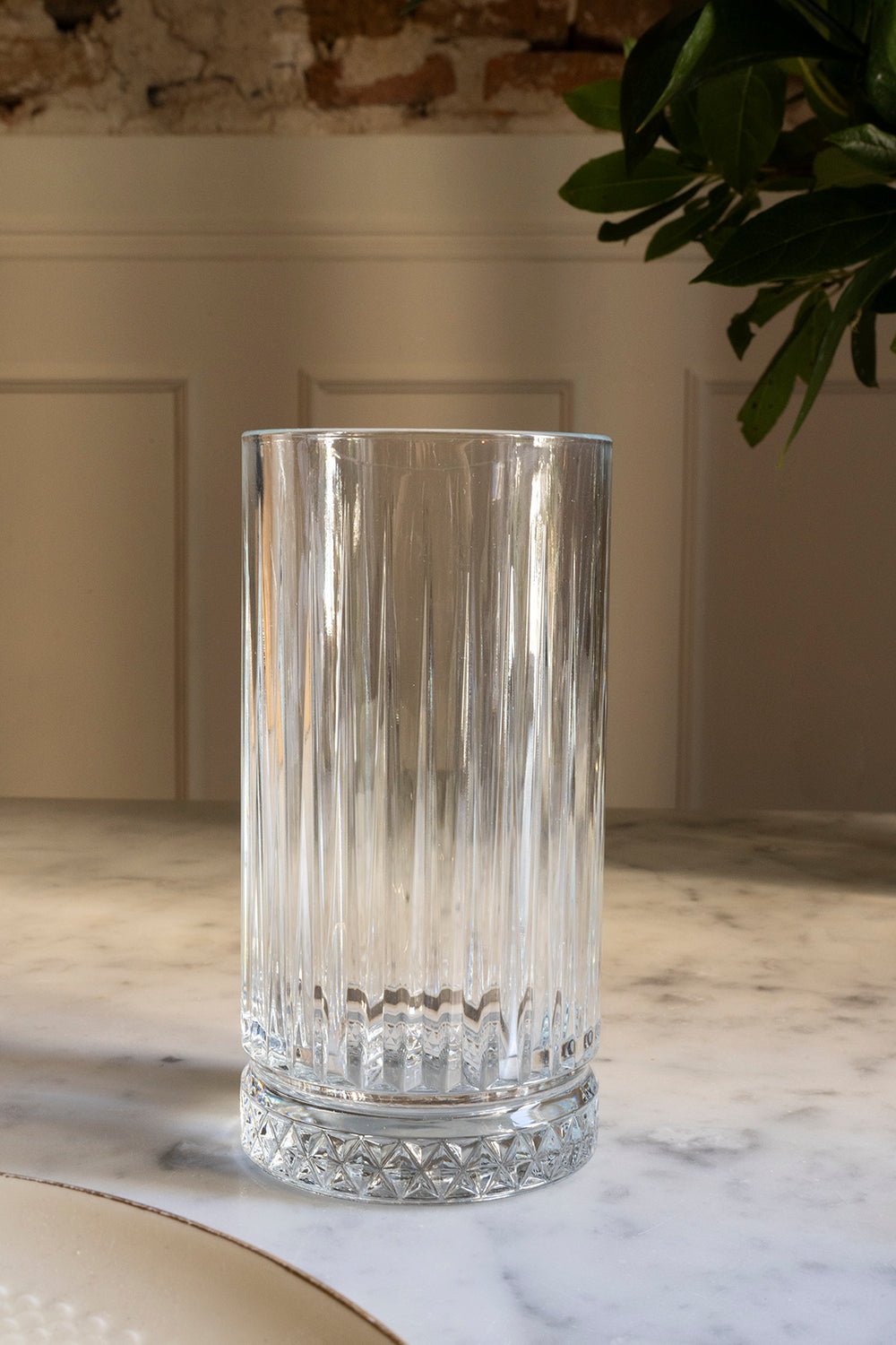 Vaso Cristal Base Rombos Alto - Cristina Oria